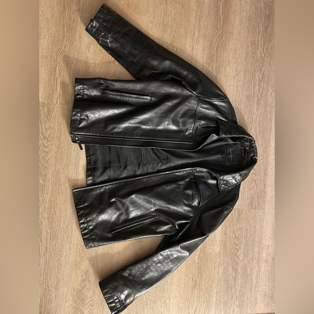 Men’s black XL bannana republic leather jacket